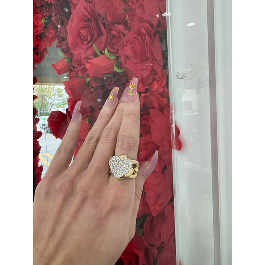 14K Heart Ring