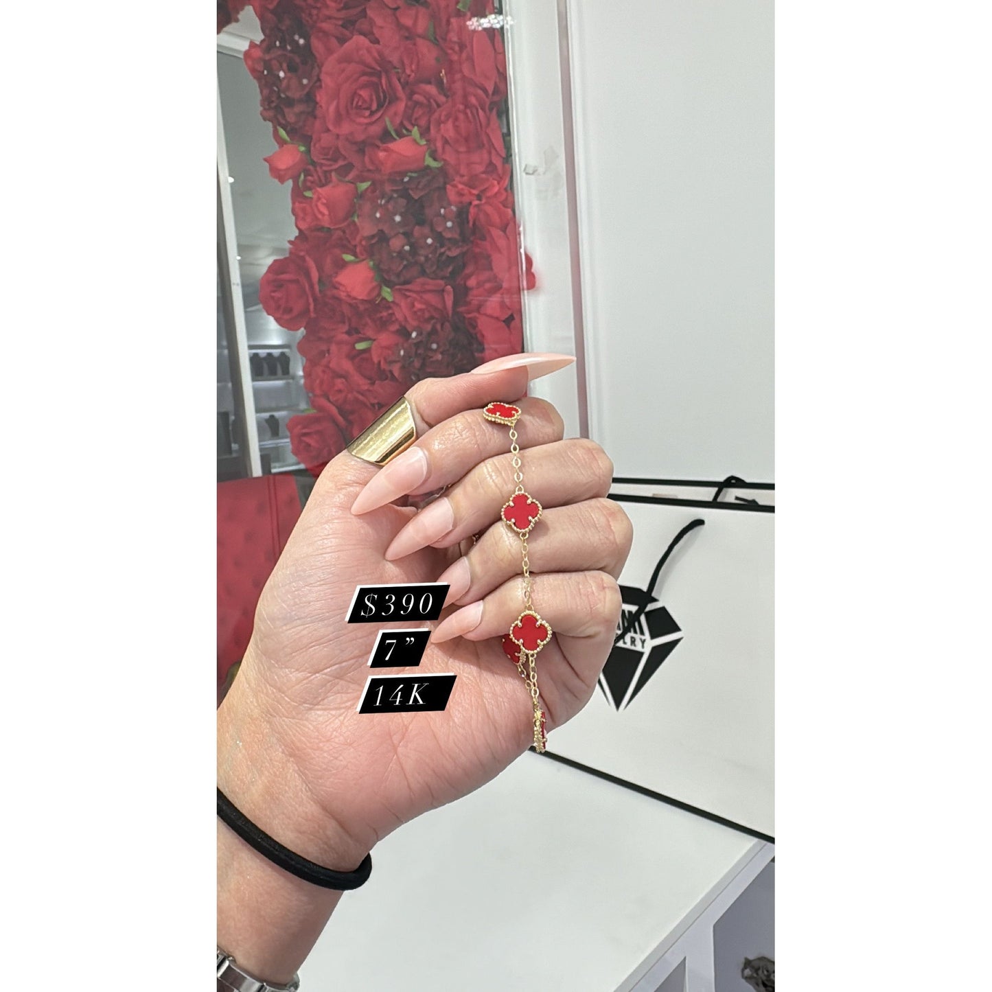 14K Flower Bracelet
