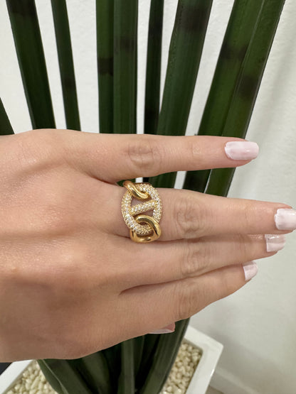 14K GG Link Ring