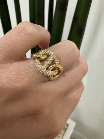 14K GG Link Ring