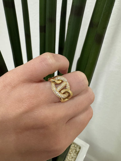 14K GG Link Ring