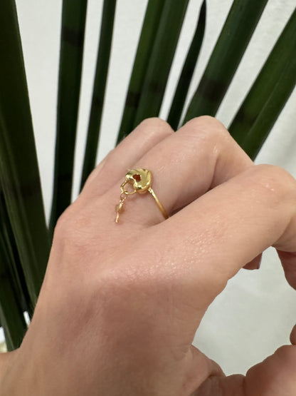 14K Heart Ring