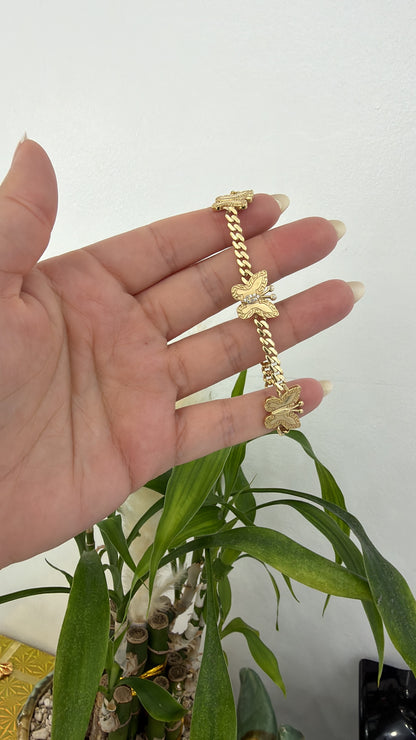 14k Butterfly bracelet
