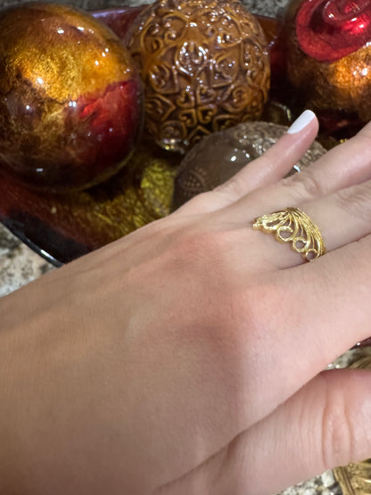 14K Crown Ring