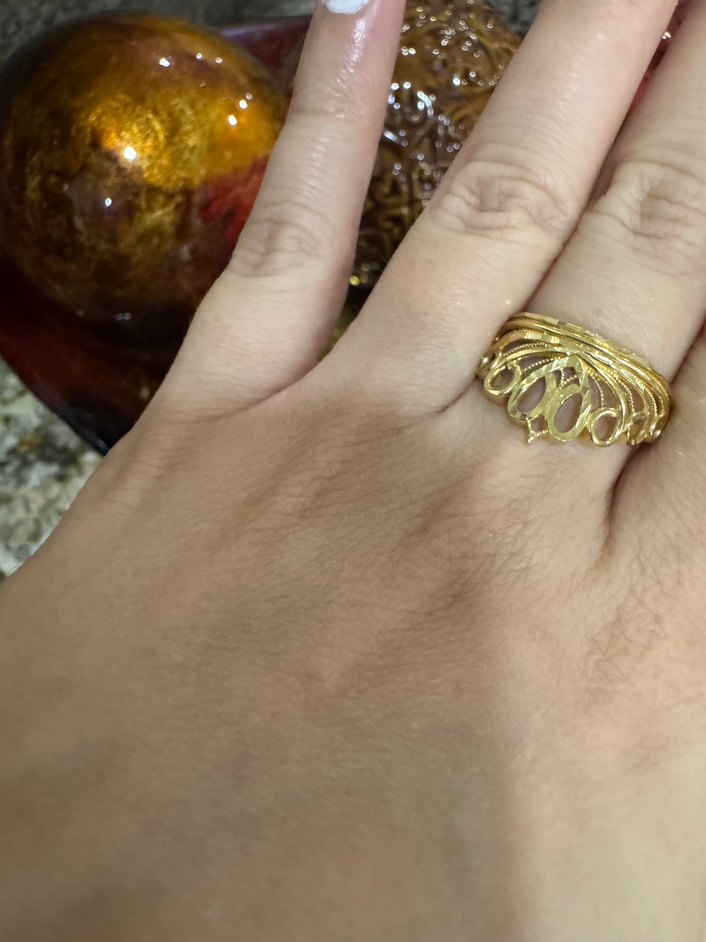 14K Crown Ring