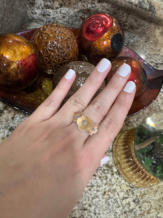 14K Flower Ring