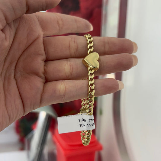 10K Heart Bracelet