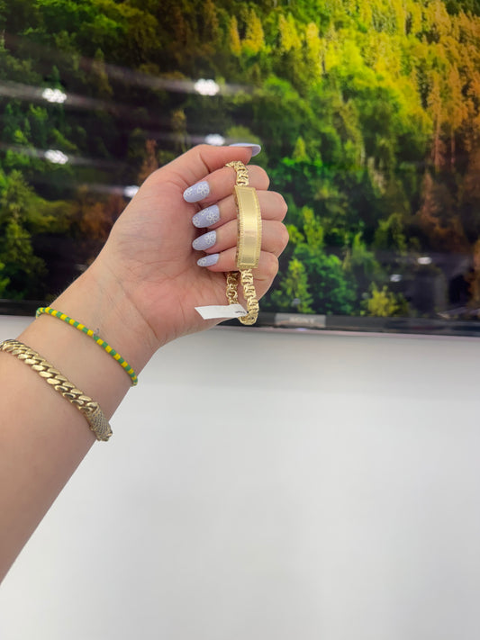 10K Plate Name Bracelet