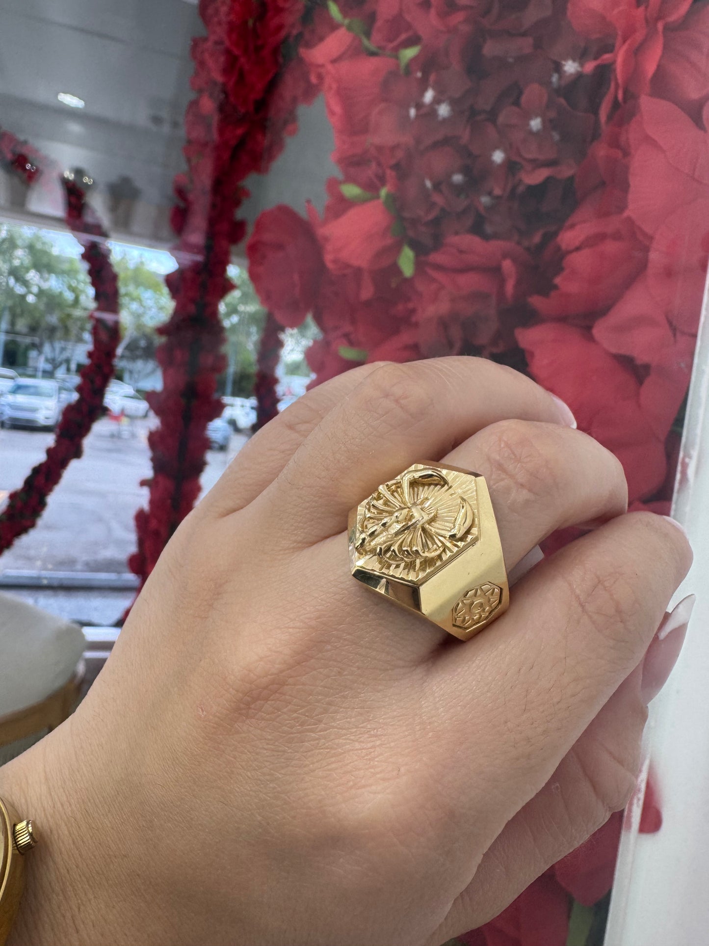 14k scorpion ring