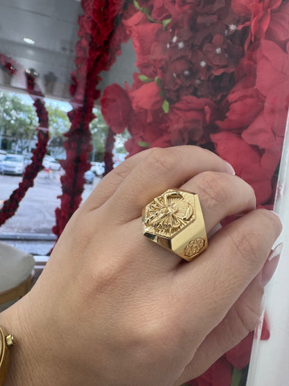 14k scorpion ring
