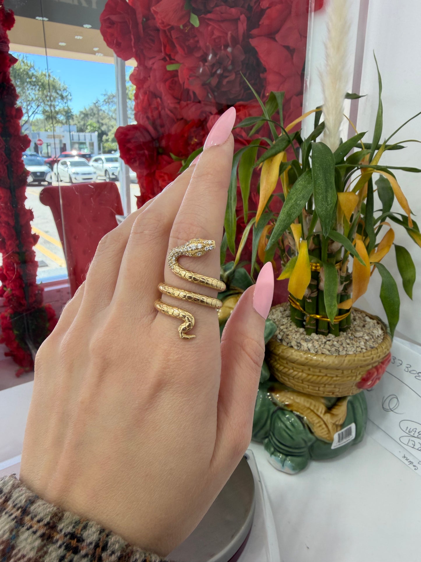 14K Snake Ring