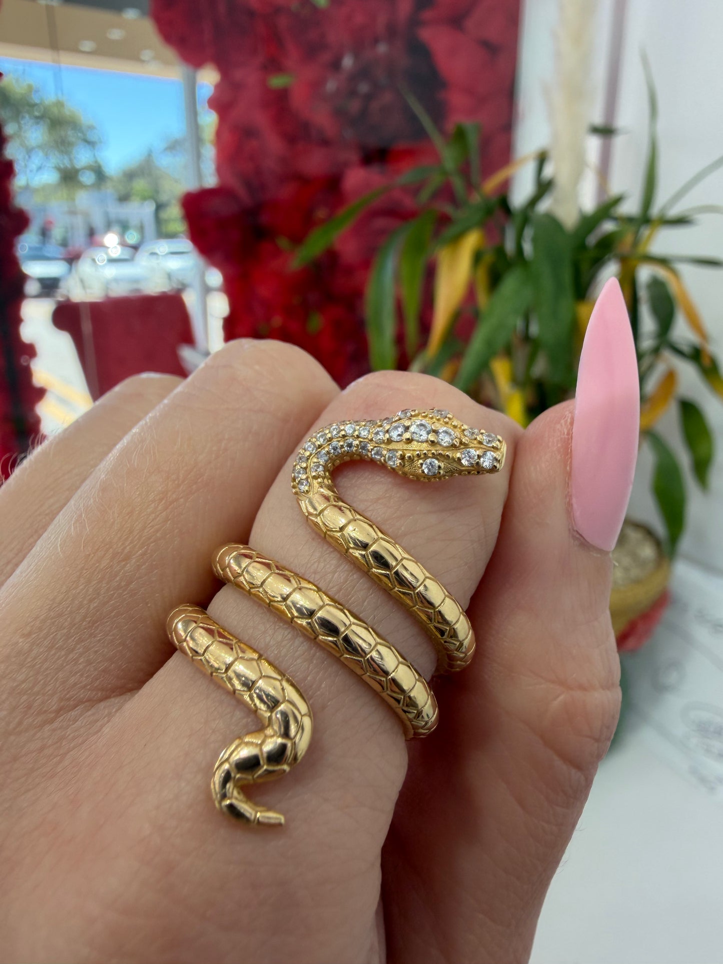 14K Snake Ring