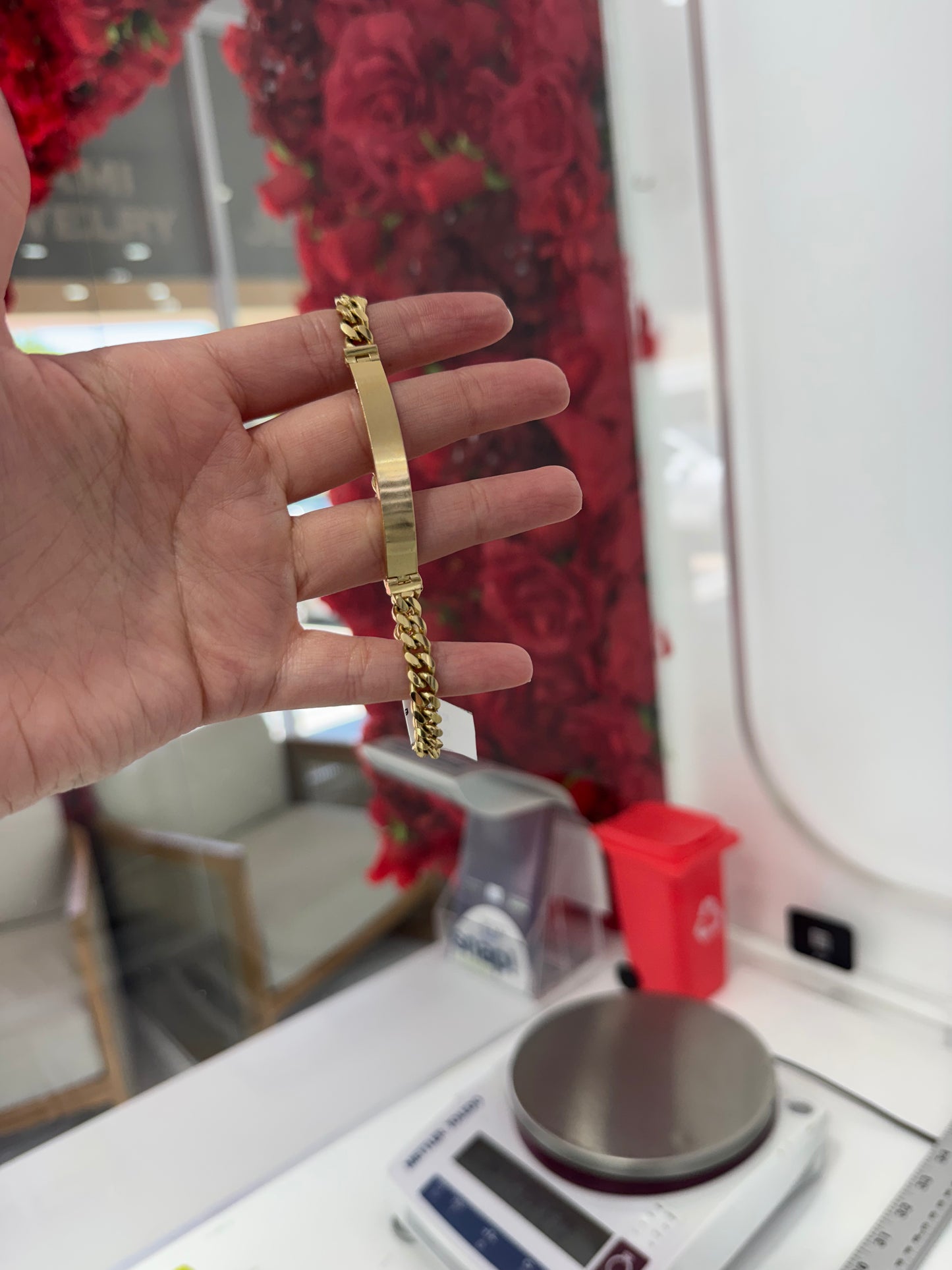 10K Plate Name Bracelet