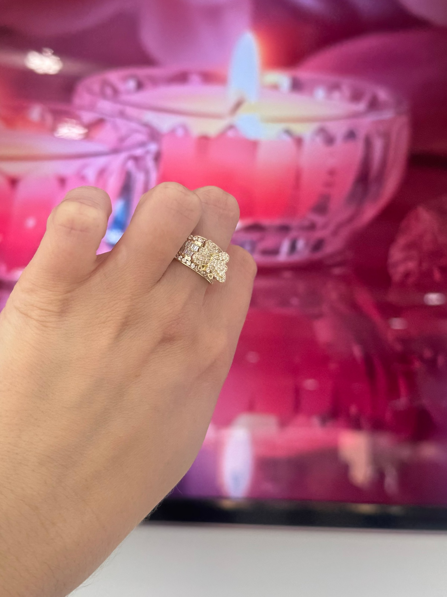 10K Butterfly Ring