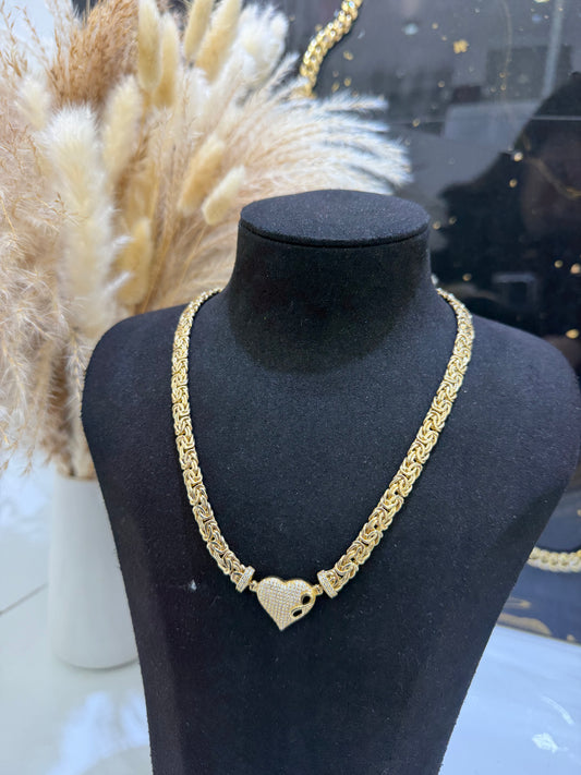 10K Heart Byzentina Necklace