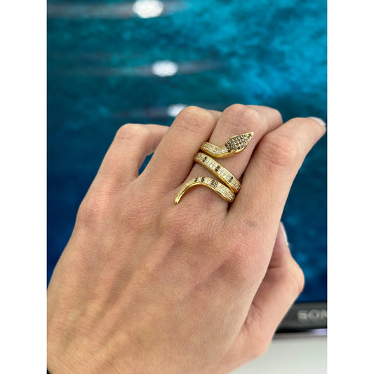14K Snake Ring