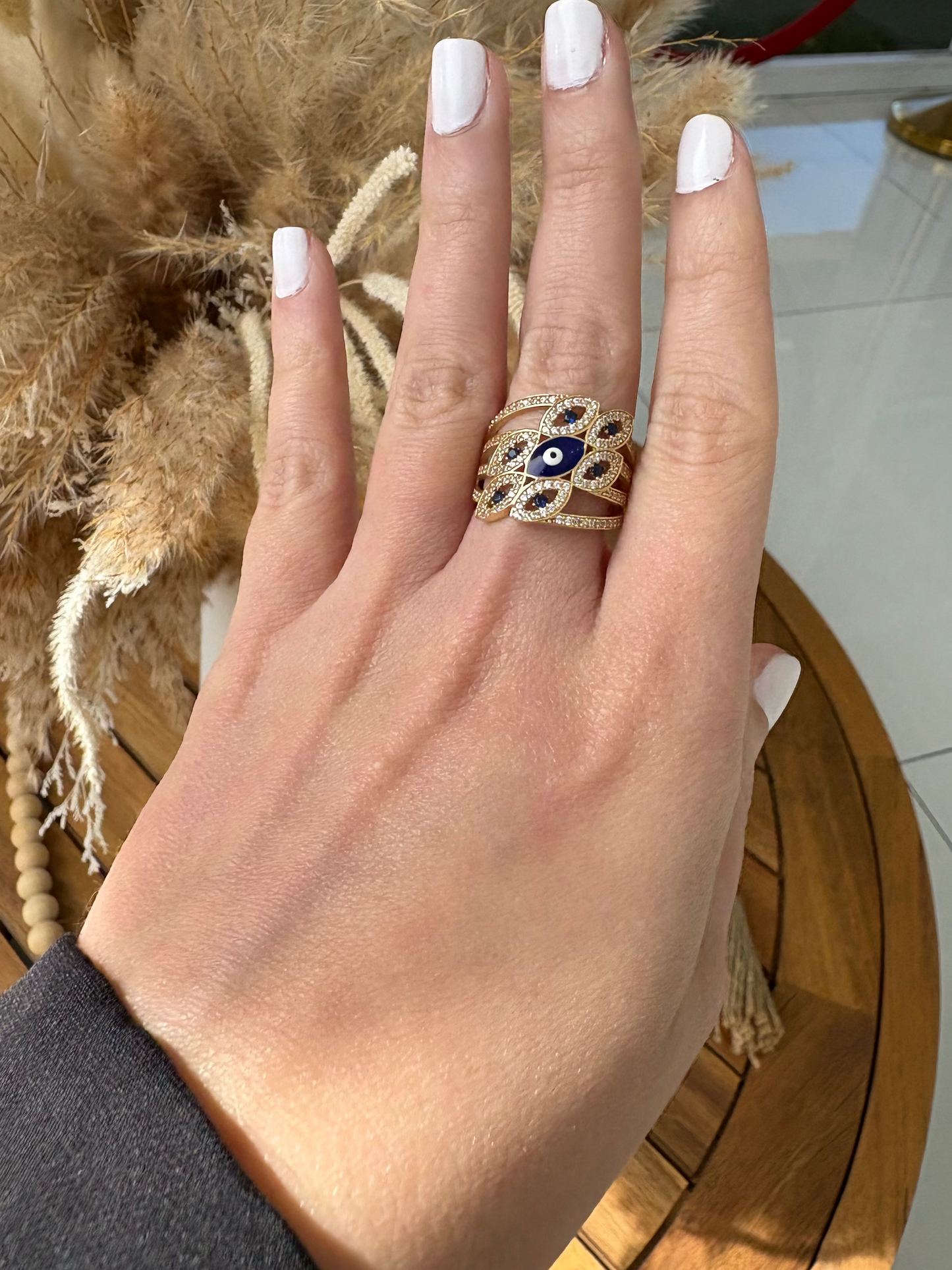 14K Evil Eye Ring