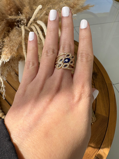 14K Evil Eye Ring