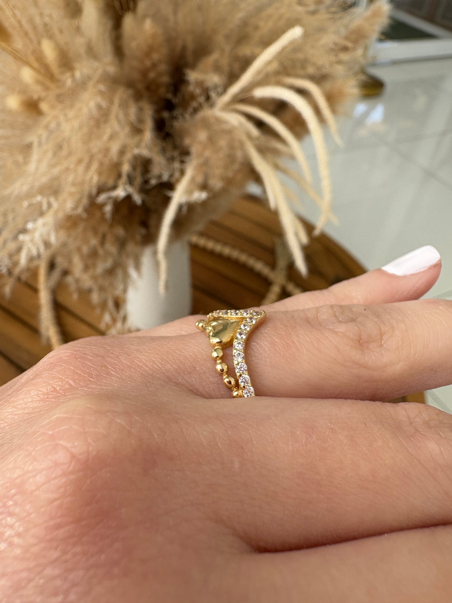 14K Heart Ring