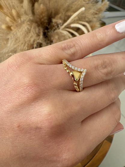 14K Heart Ring