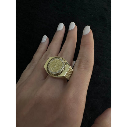 14K Centenario Ring