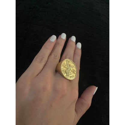 14K Centenario Ring