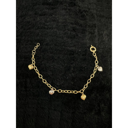 14K Heart Bracelet