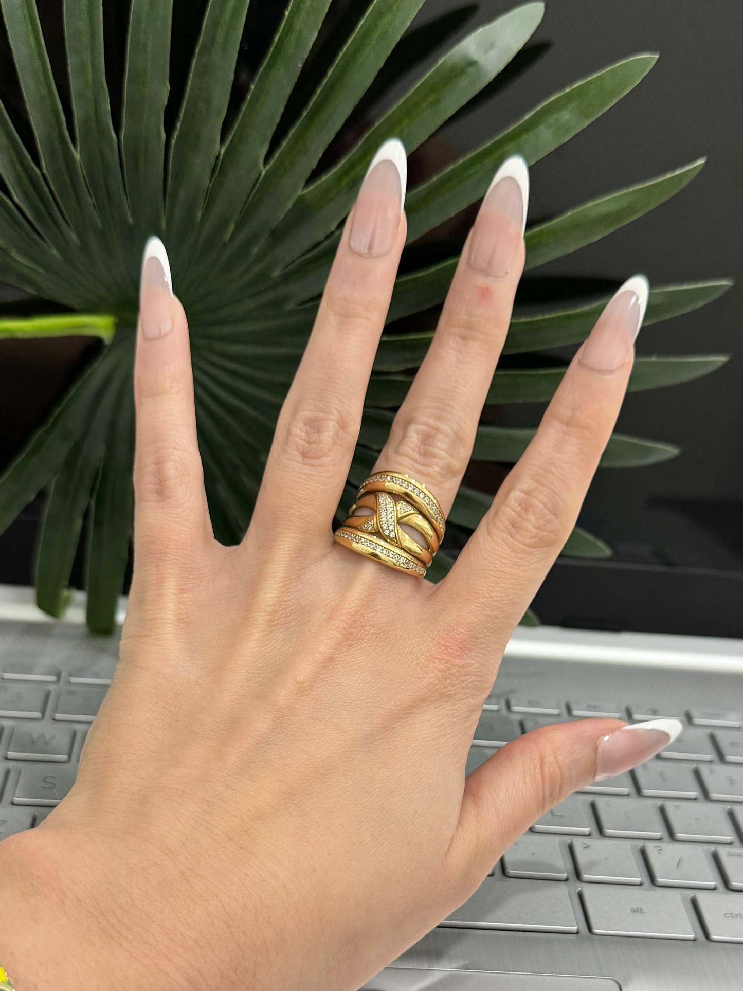 10K X Style Ring