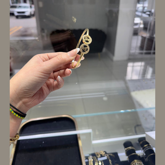 14K CC Bangle Bracelet