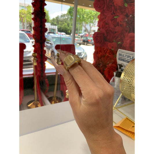 14K Square Ring