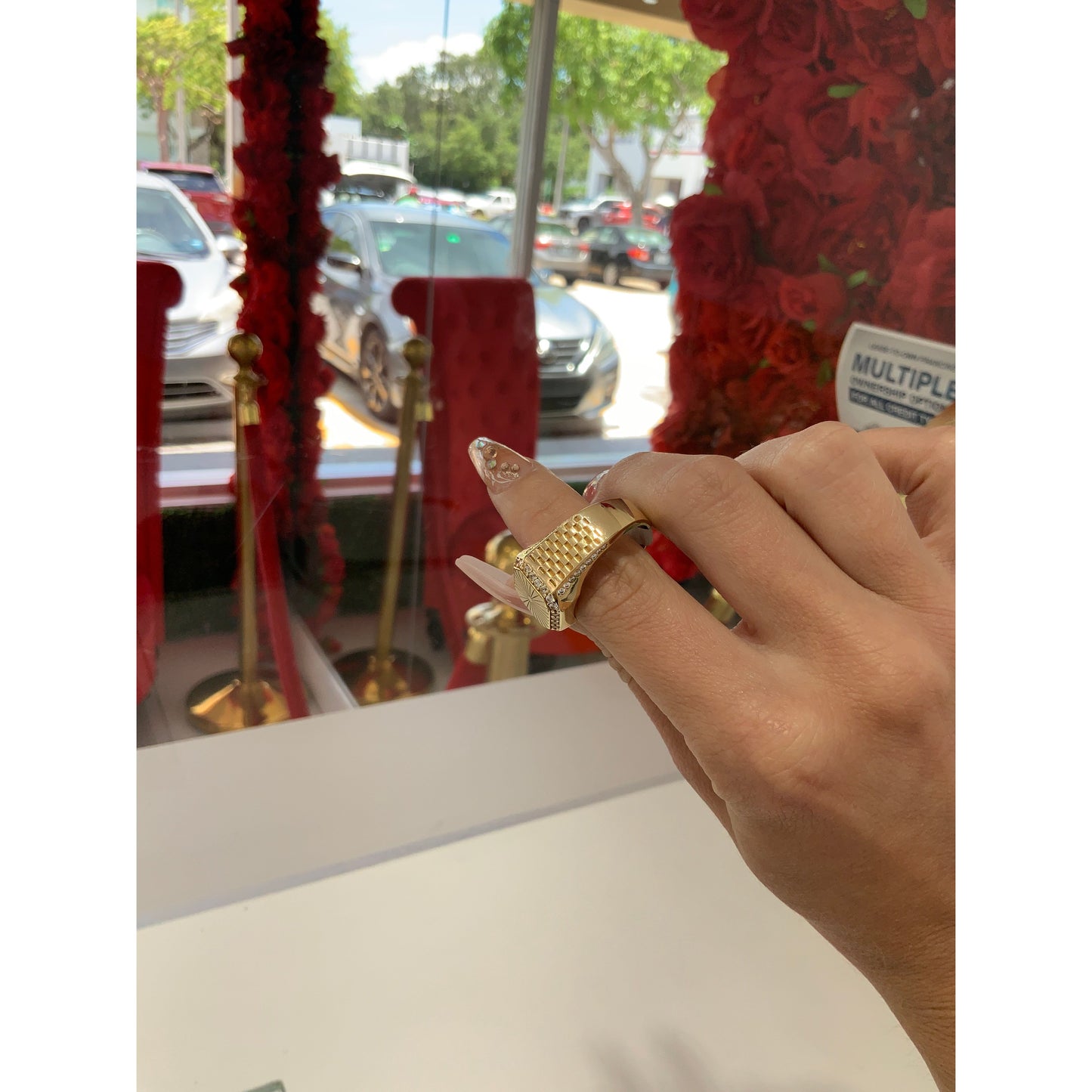 14K Square Ring