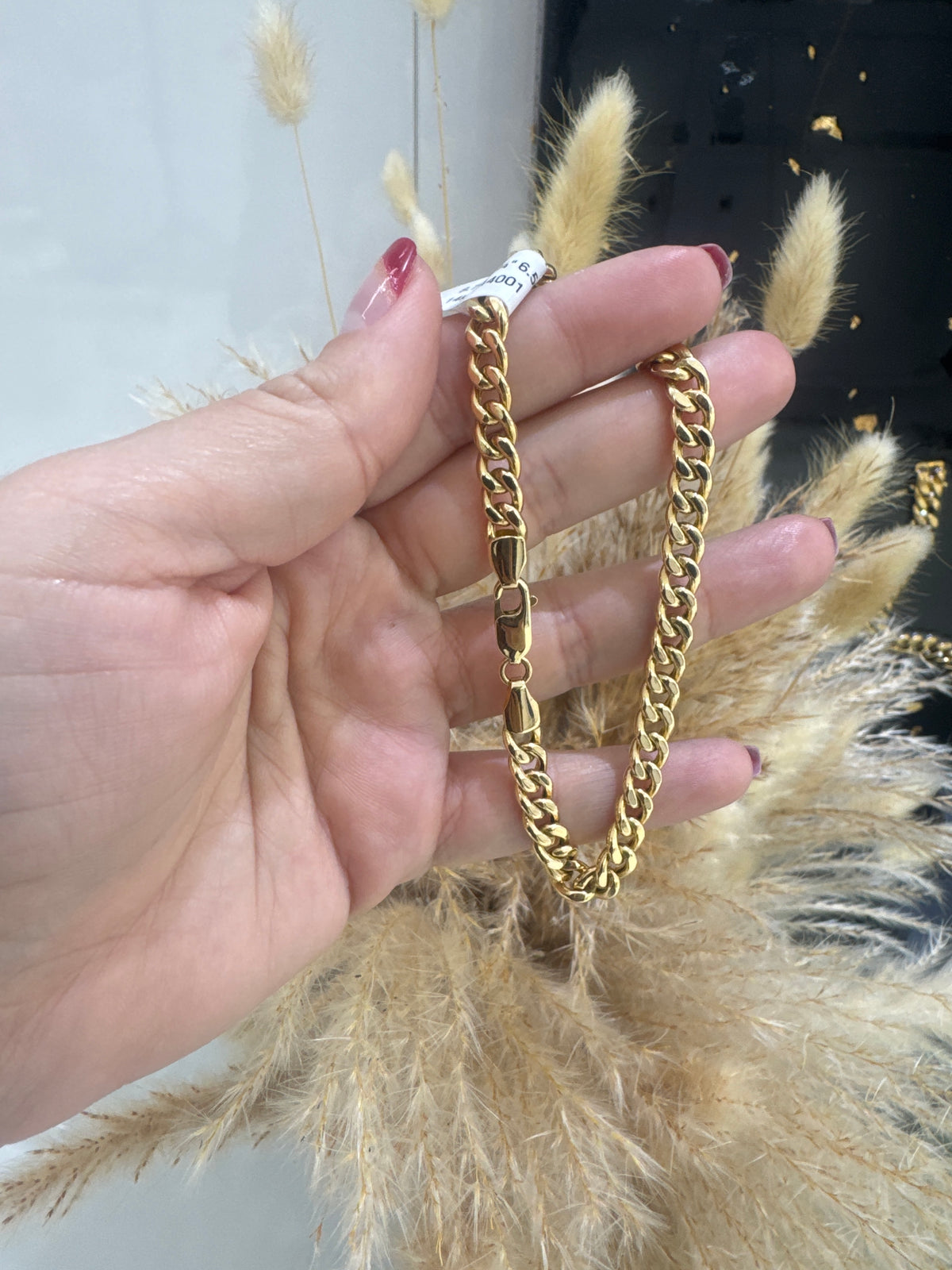 14k 6.5mm semi sólida bracelet