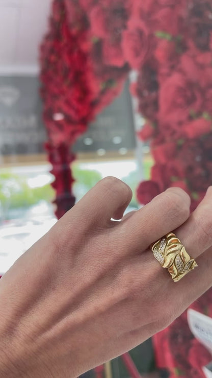 14K  Leaf Ring