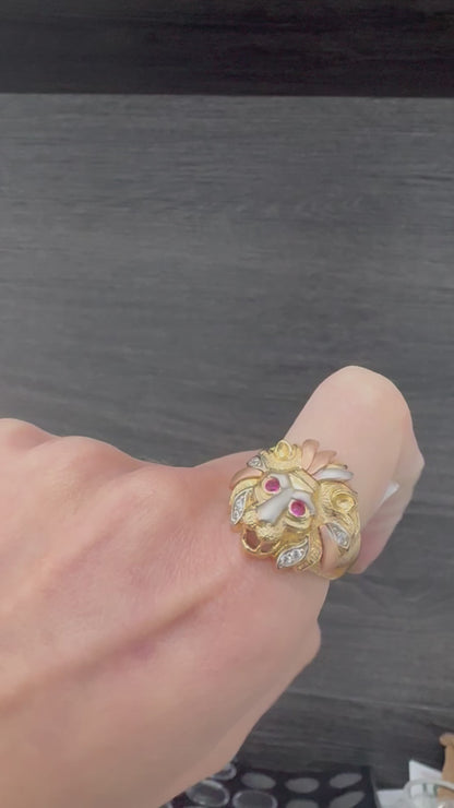 14K Lion Ring
