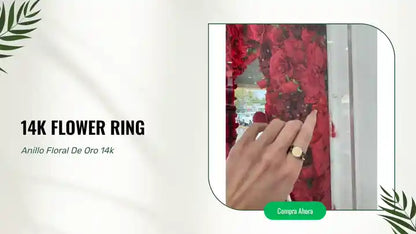 14k Flower Ring by@Outfy
