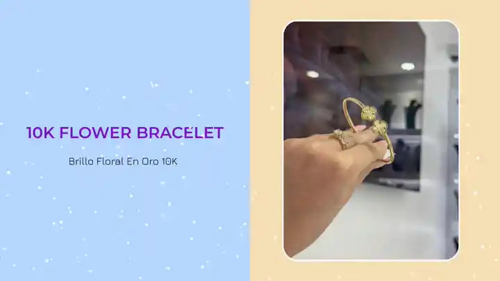 10K Flower Bracelet by@Outfy