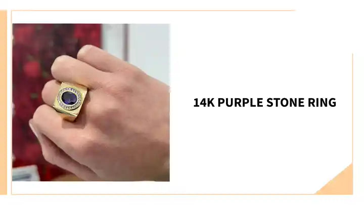 14K Purple Stone Ring by@Outfy