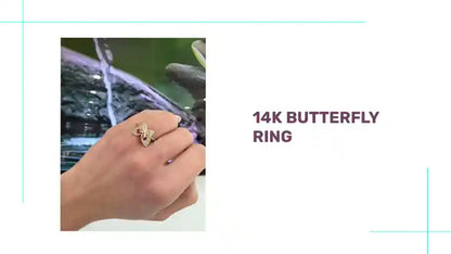 14K Butterfly Ring by@Outfy
