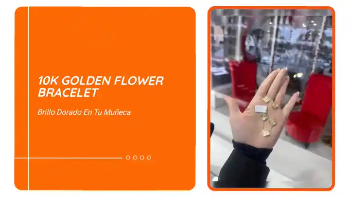 10K Golden Flower Bracelet by@Outfy