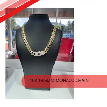 10K 13.5MM Monaco Chain by@Outfy