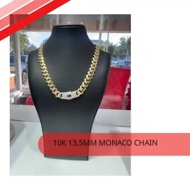 10K 13.5MM Monaco Chain by@Outfy