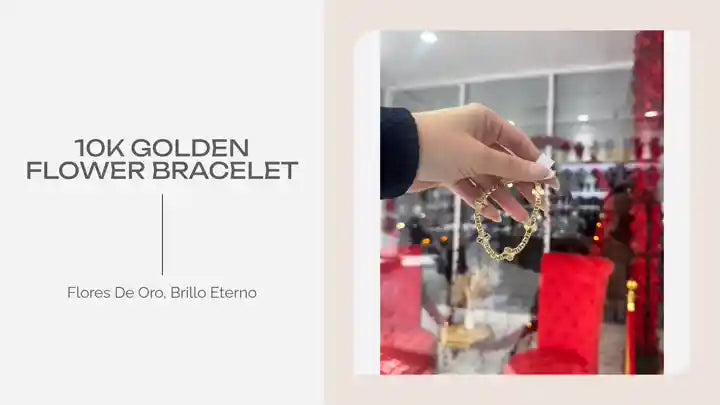 10K Golden Flower Bracelet by@Outfy