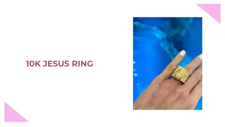 10K Jesus Ring by@Outfy