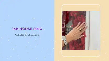 14K Horse Ring by@Outfy