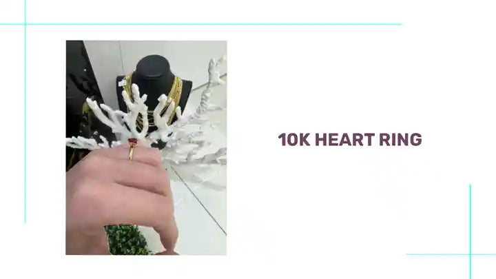 10K Heart Ring by@Outfy