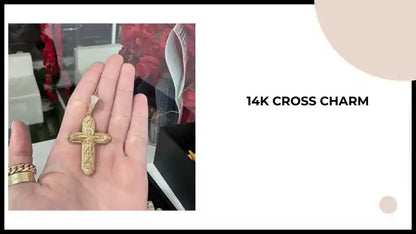 14K Cross Charm by@Outfy