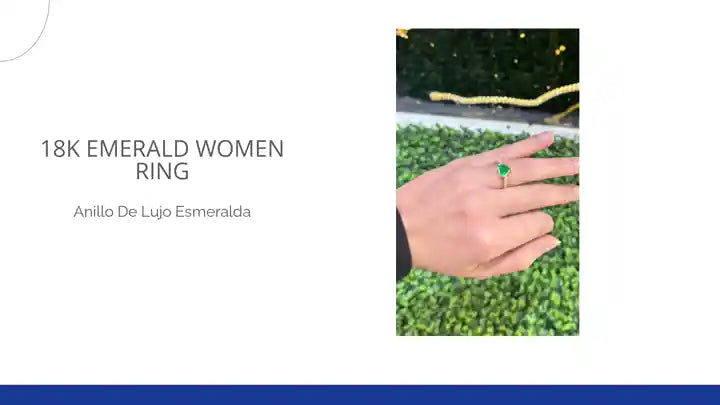 18K Emerald Women Ring by@Outfy